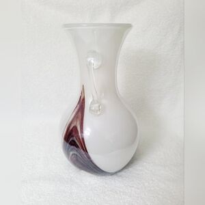 Large Kamei Glass Osaka Vase Japanese Glass Vase Pre-owned Very Good Condition